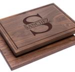 Personalized Cutting Board - Bridal Shower, Newlyweds, Engagement, Anniversary, Housewarming Gifts for Couples - Family Christmas Charcuterie Board 4 (Initial 050)