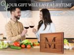 Personalized Cutting Board - Bridal Shower, Newlyweds, Engagement, Anniversary, Housewarming Gifts for Couples - Family Christmas Charcuterie Board 4 (Initial 050)