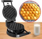 Health and Home 3-in-1 Waffle, Omelet, Egg Waffle Maker, 3 Removable Nonstick Baking Plates, Upgraded 360 Rotating Belgian Maker