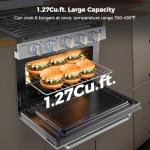 CAMPLUX Classic RV Propane Range 17 Inches, Propane Range Oven with 3 Burners Cooktop for RV, RV Propane Stove Oven Combo 28,100 BTU/Hr, Stainless Steel RGS17MSF