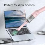 Auloea Portable Mini Car Vacuum Cleaner Pink, High Power Cordless(400g) Handheld Rechargeable Vacuum Cleaner for Desk V06