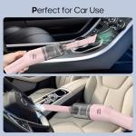 Auloea Portable Mini Car Vacuum Cleaner Pink, High Power Cordless(400g) Handheld Rechargeable Vacuum Cleaner for Desk V06