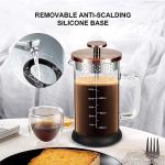 YMMIND French Press Coffee Maker 34 Ounce Espresso Tea Coffee Maker with 4 Filters System, Stainless Steel Plunger and Heat Resistant Borosilicate Glass BPA-Free Brewed Tea Pot Coffee Plunger