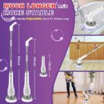 Electric Spin Scrubber, 7 Replaceable Brush Heads, 1.5H Bathroom Scrubber Dual Speed & Adjustable Extension Arm, Cordless Household Cleaning Brush for Bathroom Tub Tile Floor