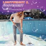 Electric Spin Scrubber, 7 Replaceable Brush Heads, 1.5H Bathroom Scrubber Dual Speed & Adjustable Extension Arm, Cordless Household Cleaning Brush for Bathroom Tub Tile Floor