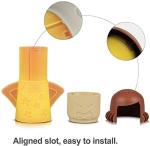 Angry Mama Microwave Cleaner Easily Crud in Minutes .Steam Cleans and Disinfects with Vinegar and Water for Kitchen Christmas Gifts (1pcs-Yellow)