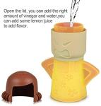 Angry Mama Microwave Cleaner Easily Crud in Minutes .Steam Cleans and Disinfects with Vinegar and Water for Kitchen Christmas Gifts (1pcs-Yellow)