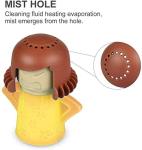 Angry Mama Microwave Cleaner Easily Crud in Minutes .Steam Cleans and Disinfects with Vinegar and Water for Kitchen Christmas Gifts (1pcs-Yellow)