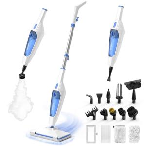 SENMO Steam Mop, 14-in-1 Detachable Steam Cleaner for Home and Floor, 1300W 228°F Deep Cleaning MultiPurpose Floor Steamer with 14 Attachments for Hardwood Floors, Tile, Grout, Furniture, Carpet, Wall