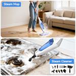 SENMO Steam Mop, 14-in-1 Detachable Steam Cleaner for Home and Floor, 1300W 228°F Deep Cleaning MultiPurpose Floor Steamer with 14 Attachments for Hardwood Floors, Tile, Grout, Furniture, Carpet, Wall