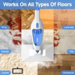 SENMO Steam Mop, 14-in-1 Detachable Steam Cleaner for Home and Floor, 1300W 228°F Deep Cleaning MultiPurpose Floor Steamer with 14 Attachments for Hardwood Floors, Tile, Grout, Furniture, Carpet, Wall