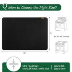 PONGARD Fireproof Stove Top Covers for Electric Stove, Waterproof & Heat Resistant Mat for Glass Top, Stovetop Protector, Anti-Scratch, 30x21 Black