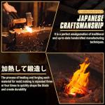 Huusk Hand Forged Chef Knife Set, High Carbon Steel Butcher Knife Set, Japanese Kitchen Knives for Home, Outdoor BBQ Camping Cooking, Christmas Gift Idea Men