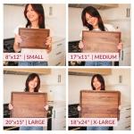 Made in USA Black Walnut Wood Cutting Board by Virginia Boys Kitchens - Butcher Block Wooden Carving Board with Juice Well made from Sustainable Hardwood (17x11)