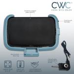 COOK WITH COLOR Electric Griddle 1200W, Nonstick Surface for Pancakes, Burgers, Eggs & More, Removable Temperature Control, Slide-Out Drip Tray, 10" x 16" Cooking Area, Slate Blue