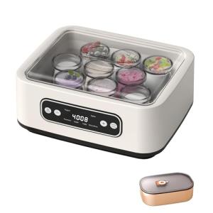 Yogurt Maker Machine, Adjustable Time & Temp Control (1-99 Hour Adjustable), 1600ML Yogurt Maker Machine for Homemade Yogurt, Versatile and Efficient Yogurt Maker for Healthy Living