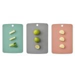 Firgi TPU Silicone Cutting Board Set of 3, BPA-Free Non-Slip Flexible Cutting Mats for Kitchen, Food Grade Silicone Chopping Boards - Dishwasher Safe Kitchen Essentials - 12.2"