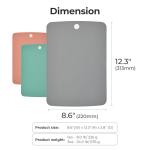 Firgi TPU Silicone Cutting Board Set of 3, BPA-Free Non-Slip Flexible Cutting Mats for Kitchen, Food Grade Silicone Chopping Boards - Dishwasher Safe Kitchen Essentials - 12.2"