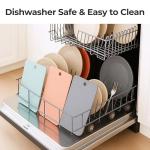 Firgi TPU Silicone Cutting Board Set of 3, BPA-Free Non-Slip Flexible Cutting Mats for Kitchen, Food Grade Silicone Chopping Boards - Dishwasher Safe Kitchen Essentials - 12.2"