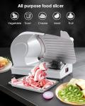 Valley Sportsman Electric Meat Slicer, Deli Meat Slicer Machine for Home Use with 7.5" Stainless Steel Blade, Adjustable Thickness, Easy to Clean, Cuts Meat, Bread, Cheese, Silver