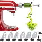 Bestand Spiralizer Attachment Compatible with KitchenAid Stand Mixer, Comes with Peel, Core and Slice, Vegetable Slicer(Not KitchAid Brand Spiralizer) (7 Blades)