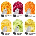 Bestand Spiralizer Attachment Compatible with KitchenAid Stand Mixer, Comes with Peel, Core and Slice, Vegetable Slicer(Not KitchAid Brand Spiralizer) (7 Blades)