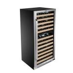Whynter BWR-0922DZ 92 Wine Bottle Built-in or Freestanding Stainless Steel Dual Zone Compressor Large Capacity Refrigerator Rack for Open LED Display, Black