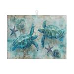 Sea Turtles Dish Drying Mat for Kitchen Counter Microfiber Super Absorbent Non-Slip Dish Drying Pad for Countertops Dishes Utensils Stylish Quick-Dry Machine Washable 18x24 Inch