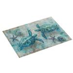 Sea Turtles Dish Drying Mat for Kitchen Counter Microfiber Super Absorbent Non-Slip Dish Drying Pad for Countertops Dishes Utensils Stylish Quick-Dry Machine Washable 18x24 Inch