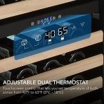 Whynter BWR-0922DZ 92 Wine Bottle Built-in or Freestanding Stainless Steel Dual Zone Compressor Large Capacity Refrigerator Rack for Open LED Display, Black