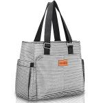 Large Women Lunch Bags/Insulated Adult Lunch Box/Leakproof Cooler Lunch Tote Bag with Storage Pocket. Reusable Lunch Purse for Work Picnic Hiking 12L, Stripe