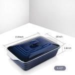 KOOV Ceramic Casserole Dish With Lid, Covered Rectangular Set, Lasagna Pan for Cooking, Baking Dish for Dinner, 9 x 13 Inches, Gradient Series (Gradient Blue)