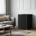 Antarctic Star 2.6 Cu.Ft.Compact Refrigerator with Freezer, Mini Fridge Single Door with Adjustable Thermostat,Removable Glass Shelves for Apartment,Dorm,Office,Kitchen，BLACK