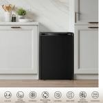 Antarctic Star 2.6 Cu.Ft.Compact Refrigerator with Freezer, Mini Fridge Single Door with Adjustable Thermostat,Removable Glass Shelves for Apartment,Dorm,Office,Kitchen，BLACK