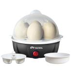 truTRTL Electric Egg Cooker | Boils upto 7 eggs | Poacher | Omelet maker | Vegetable steamer, dumpling & More | Royal Black