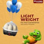 truTRTL Electric Egg Cooker | Boils upto 7 eggs | Poacher | Omelet maker | Vegetable steamer, dumpling & More | Royal Black