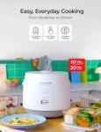 CUCKOO Basic Rice Cooker 10-Cup Uncooked / 20-Cup Cooked, Large Rice Maker and Warmer with Nonstick Inner Pot, Easy to Use with Auto Keep Warm, Includes Steam Tray, White (CR-1095)