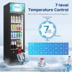 BODEGACOOLER Beverage Refrigerator and Cooler, 6.34 Cu. Ft Commercial Refrigerators for Drink, Beer, Tall Commercial Cooler for Beer, Soda, Single Door Display fridge
