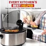 Liddit Crock Pot Lid Holder for Clean Kitchen, Easy to Use Lid Holder while Cooking, Space Saving Crockpot Stand, Made in the USA