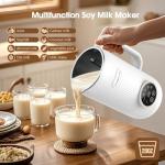 MAGETANG 7 in 1 Nut Milk Maker Machine 28oz Automatic Milk Maker for Homemade Coconut, Oat, Soy, Plant-Based Milk, Juice with 18H Delay Start/6H Keep Warm/Self Cleaning (Cream)