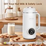 MAGETANG 7 in 1 Nut Milk Maker Machine 28oz Automatic Milk Maker for Homemade Coconut, Oat, Soy, Plant-Based Milk, Juice with 18H Delay Start/6H Keep Warm/Self Cleaning (Cream)