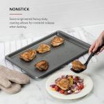 KitchenAid 13x18in Nonstick Aluminized Steel Baking Sheet, Contour Silver