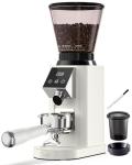 Tuni G1 Conical Burr Coffee Grinder, 48 Grind Settings Anti-static Burr Mill, Precision Electronic Timer and LED Touchscreen for Espresso/Drip/Cold Brew/French Press, Stainless Steel, Ivory