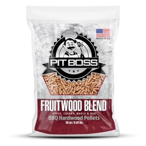 Pit Boss (20 pound Fruitwood Blend) All Natural Hardwood BBQ Wood Pellets for Pellet Grills and Smokers
