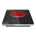 Electric Cooktop, TOPWISH 110-120V Electric Stove Top Single Burner Cooktop LED Touch Control, Child Lock, 10 Power Level, Residual Heat Indicator, 1300W Plug in Glass Countertop Burner for Cooking