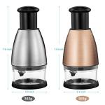 HIMAAT Manual Vegetable Dicer - Efficient Stainless Steel Hand Chopper for Onions, Garlic, Tomatoes, Nuts, Herbs, Salad. Perfect Kitchen Gadget for Fast, Easy Food Prep. Dishwasher Safe.