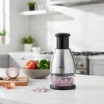 HIMAAT Manual Vegetable Dicer - Efficient Stainless Steel Hand Chopper for Onions, Garlic, Tomatoes, Nuts, Herbs, Salad. Perfect Kitchen Gadget for Fast, Easy Food Prep. Dishwasher Safe.