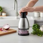 HIMAAT Manual Vegetable Dicer - Efficient Stainless Steel Hand Chopper for Onions, Garlic, Tomatoes, Nuts, Herbs, Salad. Perfect Kitchen Gadget for Fast, Easy Food Prep. Dishwasher Safe.