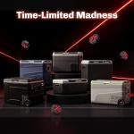 EKOJUCE 12 Volt Refrigerator Portable Fridge - 16Quart(15L) Electric Cooler Compressor fridge -4℉~68℉, 12/24V DC & 100-240V AC Car Refrigerator for Camping, RV, Fashing, Travel, Home