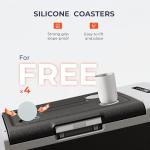 EKOJUCE 12 Volt Refrigerator Portable Fridge - 16Quart(15L) Electric Cooler Compressor fridge -4℉~68℉, 12/24V DC & 100-240V AC Car Refrigerator for Camping, RV, Fashing, Travel, Home